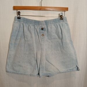 Vintage Beverly Hills Polo Club Jorts Blue Pull-On Denim Shorts Size Large